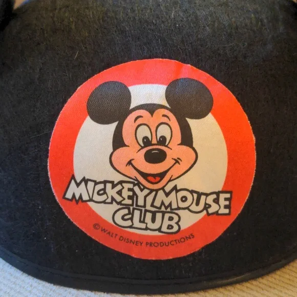Mickey mouse club felt ear hat 'walt Disney productions' - Picture 2 of 7